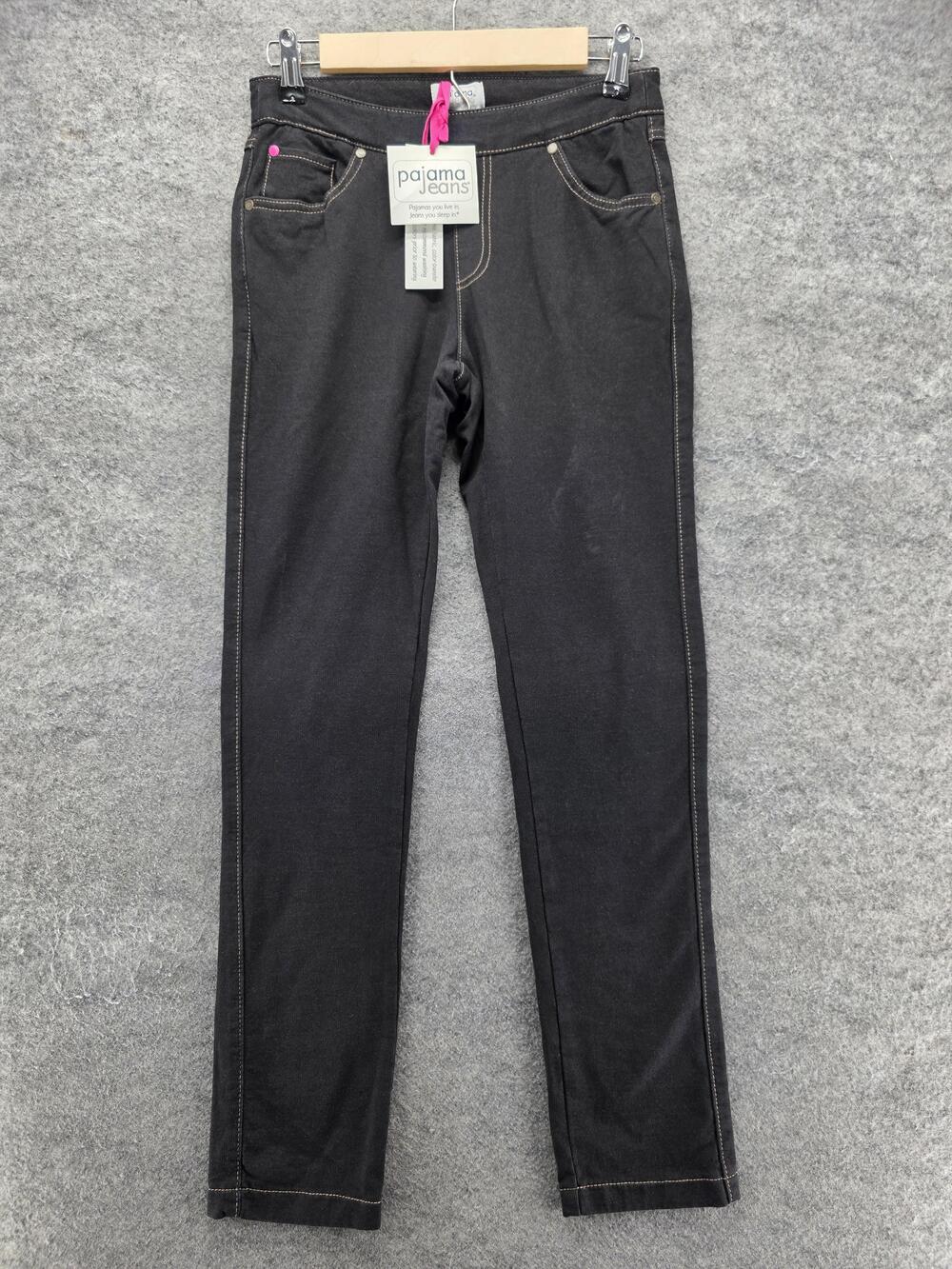 Pajama Jeans Jeans Womens XS Black Straight Mid Rise Stretch Denim 30 Inseam